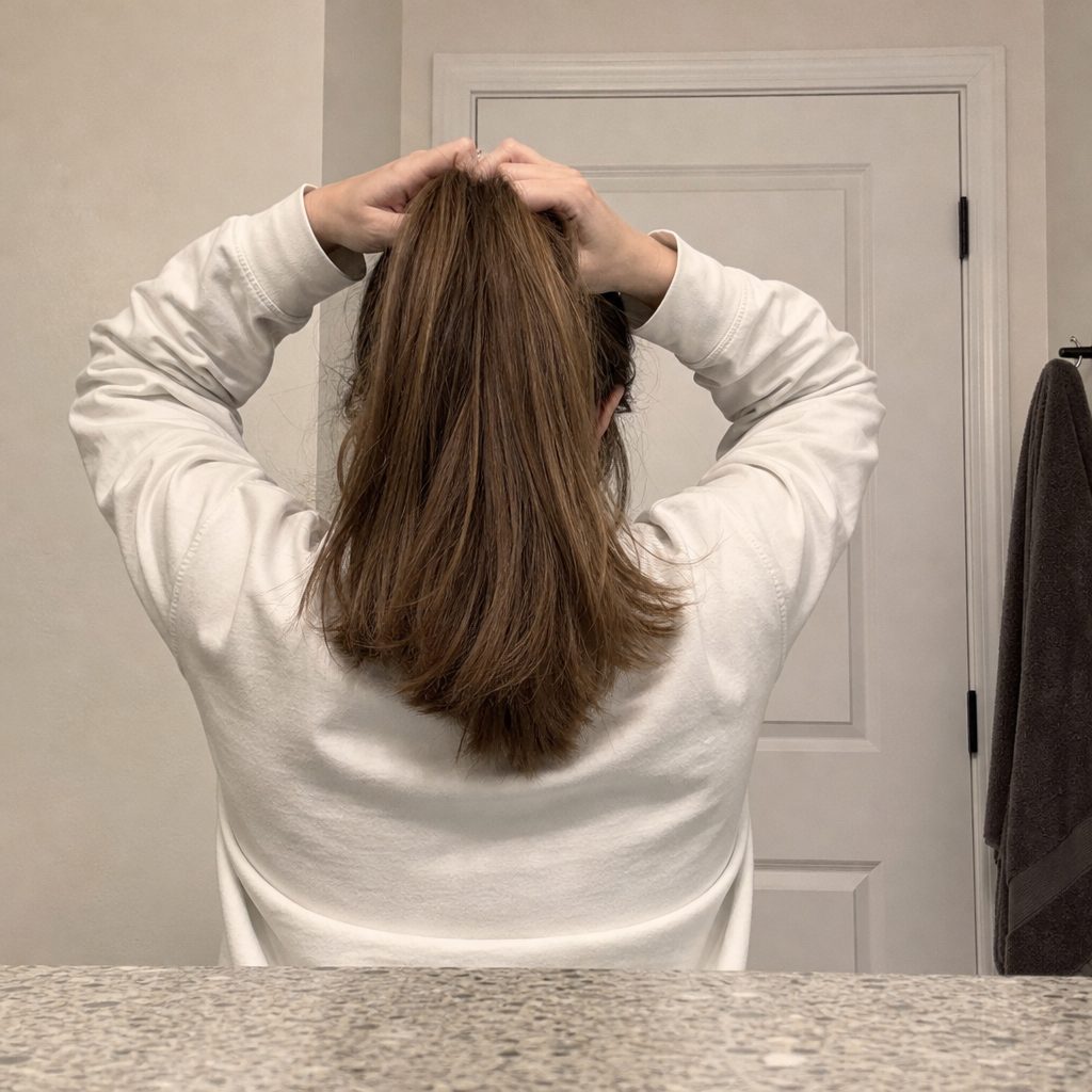 Long, fuller hair seen from behind