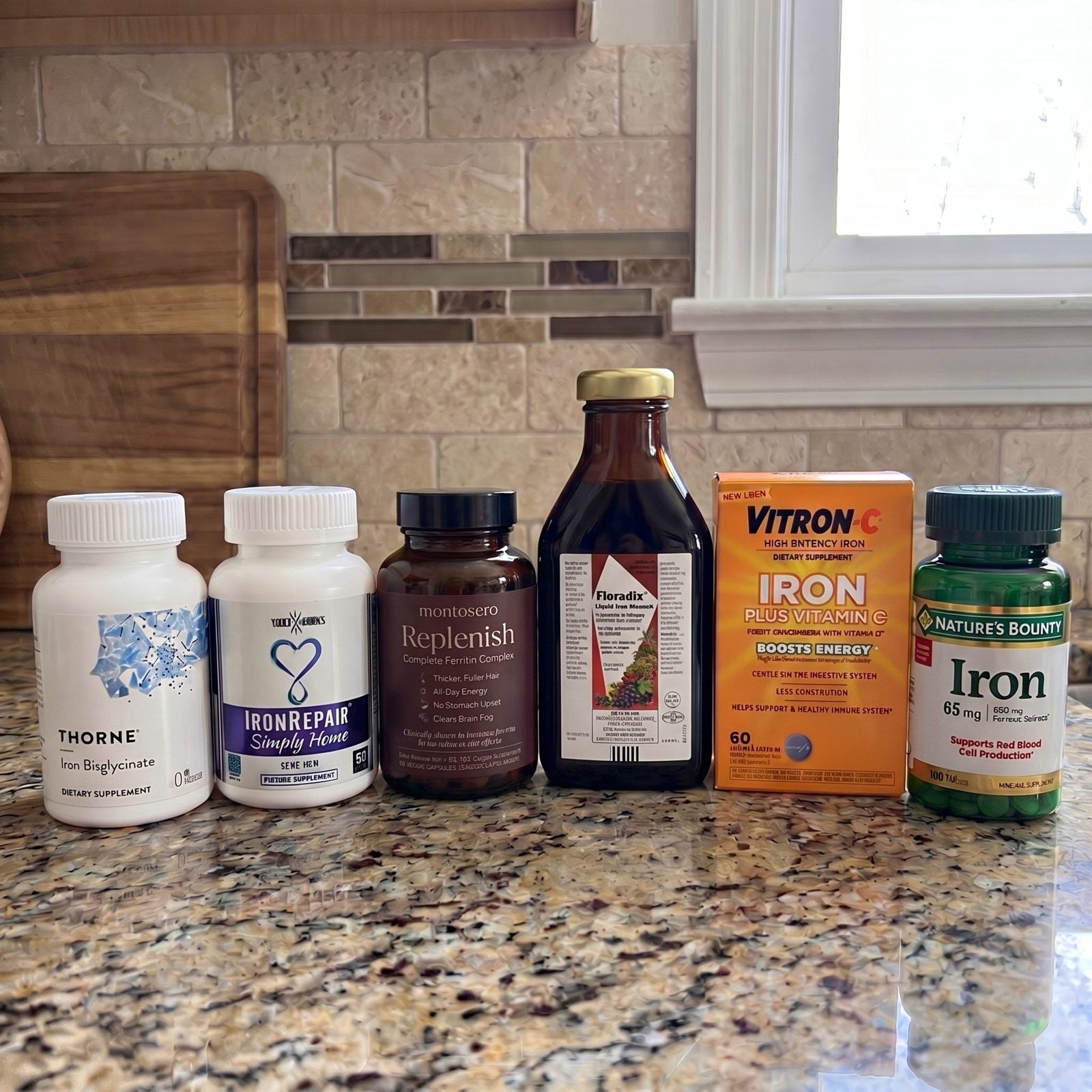 Six iron supplements compared, Montosero Replenish among them